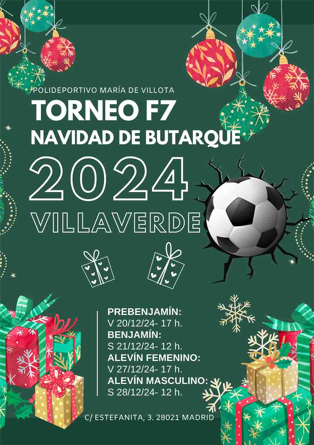 Cartel del Torneo F7 Navidad de Butarque 2024